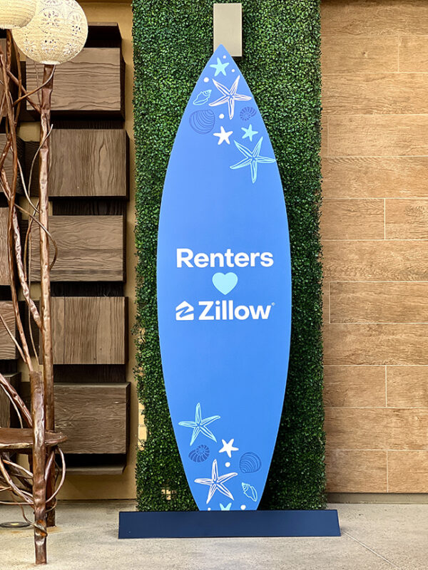 Sign printing for Zillow Rentals at Tree House